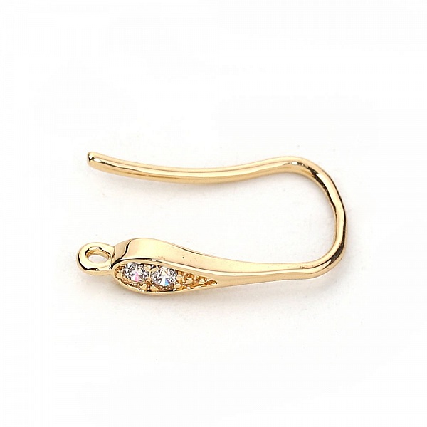 Support boucle d'oreille N&deg;26 Hame&ccedil;on plaqu&eacute; Or et Strass