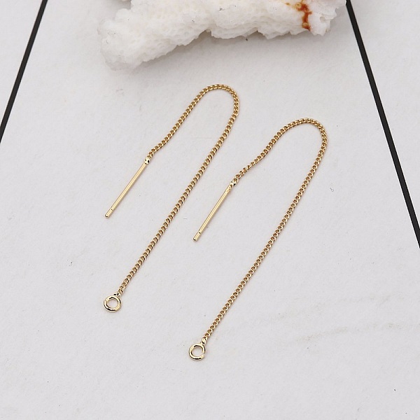 Support boucle d'oreille N&deg;27 Chaine plaqu&eacute; Or