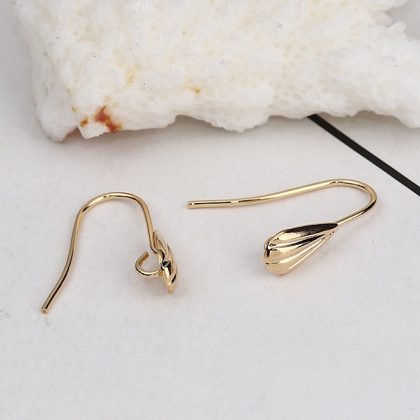 Support boucle d'oreille N&deg;28 Hame&ccedil;on coquillage plaqu&eacute; Or