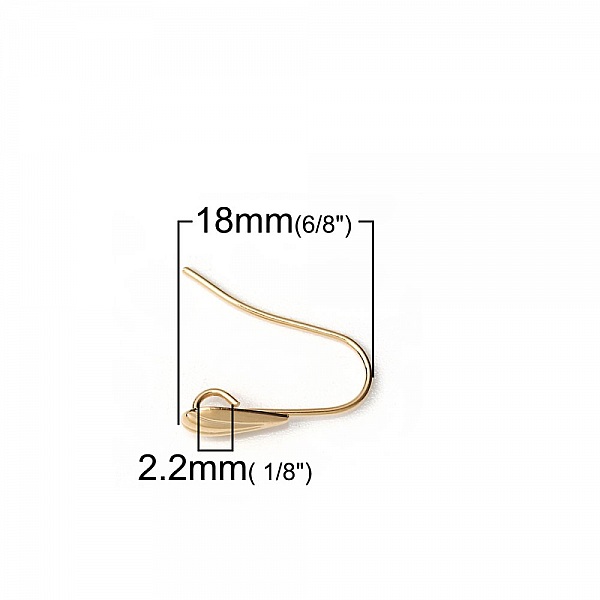 Support boucle d'oreille N&deg;28 Hame&ccedil;on coquillage plaqu&eacute; Or