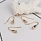 Support boucle d'oreille N&deg;28 Hame&ccedil;on coquillage plaqu&eacute; Or