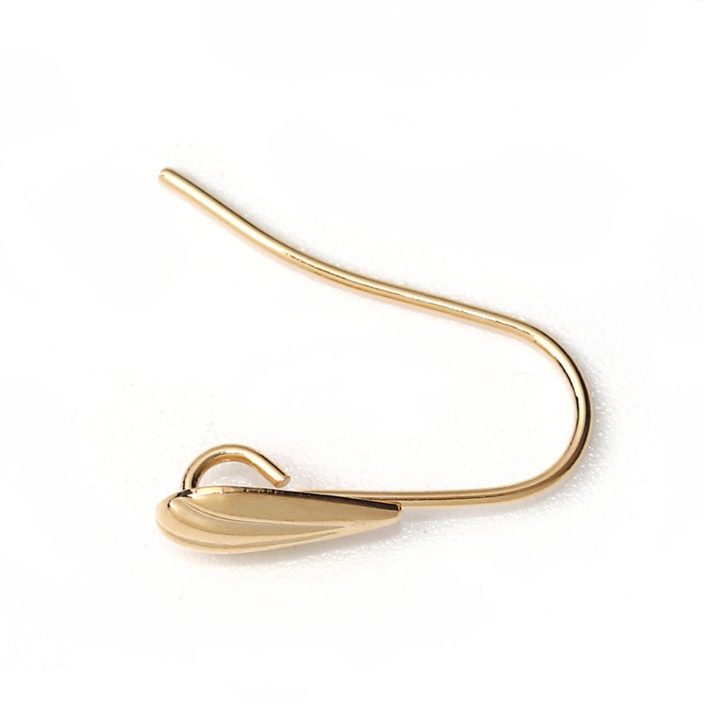 Support boucle d'oreille N&deg;28 Hame&ccedil;on coquillage plaqu&eacute; Or