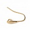 Support boucle d'oreille N&deg;28 Hame&ccedil;on coquillage plaqu&eacute; Or