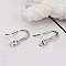 Support boucle d'oreille N&deg;01 Hame&ccedil;on plaqu&eacute; platine et Strass Transparent