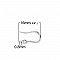 Support boucle d'oreille N&deg;01 Hame&ccedil;on plaqu&eacute; platine et Strass Transparent