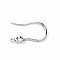 Support boucle d'oreille N&deg;01 Hame&ccedil;on plaqu&eacute; platine et Strass Transparent