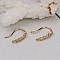Support boucle d'oreille N&deg;29 Hame&ccedil;on plaqu&eacute; Or et Strass