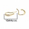 Support boucle d'oreille N&deg;30 Hame&ccedil;on plaqu&eacute; Or 18K et Goutte D'Eau
