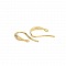 Support boucle d'oreille N&deg;30 Hame&ccedil;on plaqu&eacute; Or 18K et Goutte D'Eau