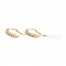 Support boucle d'oreille N&deg;31 Hame&ccedil;on plaqu&eacute; Or 18K et Strass Transparent