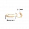 Support boucle d'oreille N&deg;31 Hame&ccedil;on plaqu&eacute; Or 18K et Strass Transparent