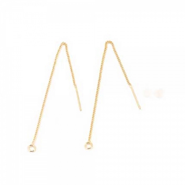 Support boucle d'oreille N&deg;27-02 Chaine plaqu&eacute; Or 18K