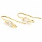 Support boucle d'oreille N&deg;32 Hame&ccedil;on plaqu&eacute; Or 18K et Strass Transparent