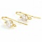 Support boucle d'oreille N&deg;34 Hame&ccedil;on plaqu&eacute; Or 18K et Strass Transparent