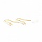 Support boucle d'oreille N&deg;35 Hame&ccedil;on plaqu&eacute; Or 18K et Strass Transparent
