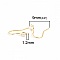 Support boucle d'oreille N&deg;35 Hame&ccedil;on plaqu&eacute; Or 18K et Strass Transparent
