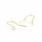 Support boucle d'oreille N&deg;35 Hame&ccedil;on plaqu&eacute; Or 18K et Strass Transparent