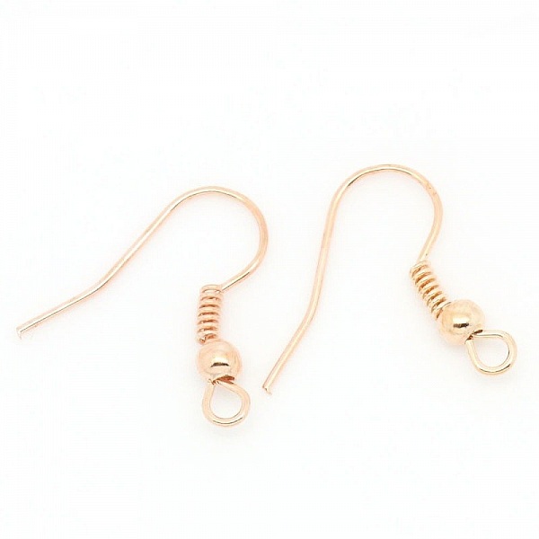 Support boucle d'oreille N&deg;15 Hame&ccedil;on dor&eacute; ros&eacute; x 5 paires.
