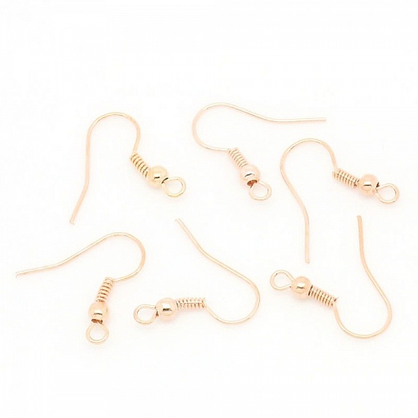 Support boucle d'oreille N&deg;15 Hame&ccedil;on dor&eacute; ros&eacute; x 5 paires.