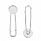 Support broche epingle cabochon rond 20 mm x 1 pi&egrave;ce
