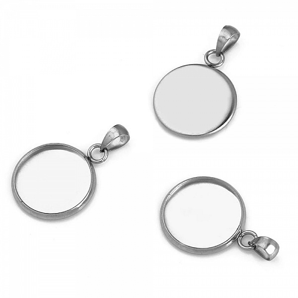 Support cabochon 20 mm Acier Inoxydable N&deg;04