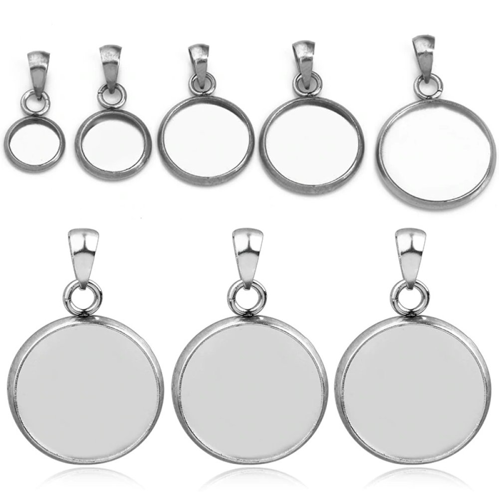 Support cabochon 20 mm Acier Inoxydable N&deg;04