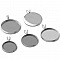Support cabochon 20 mm Acier Inoxydable argent vieilli N&deg;06
