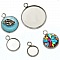 Support cabochon 25 mm Acier Inoxydable N&deg;05 Anneau Ferm&eacute;