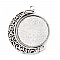 Support cabochon 25 mm rotatif N&deg;01 argent vieilli