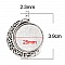 Support cabochon 25 mm rotatif N&deg;01 argent vieilli