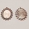Support cabochon Ovale de 25 X 18 mm Argent Vieilli N&deg;01
