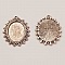 Support cabochon Ovale de 25 X 18 mm Argent Vieilli N&deg;01