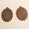 Support cabochon Ovale de 25 X 18 mm Bronze N&deg;01