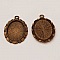 Support cabochon Ovale de 28 X 20 mm Bronze N&deg;04
