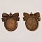Support cabochon Ovale de 29 X 22 mm Bronze N&deg;05