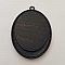 Support cabochon Ovale de 40 X 30 mm M&eacute;tal Noir N&deg;01