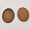 Support cabochon Ovale de 40 X 30 mm M&eacute;tal Bronze N&deg;01