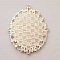 Support cabochon Ovale de 40 X 30 mm Argent N&deg;01