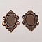 Support cabochon Ovale de 13 X 18 mm Cuivre N&deg;02