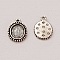 Support cabochon Ovale de 8 X 10 mm Argent N&deg;01