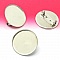 Support cabochon broche 25 mm Acier Inoxydable argent vieilli N&deg;01