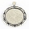 Support cabochon de 30 mm argent, pendentif cabochon 11 AS