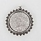 Support cabochon de 30 mm argent, pendentif cabochon 62AS