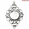 Support cabochon rond 18 mm Argent N&deg;01