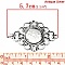 Support cabochon rond 18 mm Argent N&deg;01