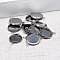Support cabochon rond 08 mm Acier Inoxydable N&deg;03 -2 Anneaux