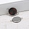 Support cabochon rond 08 mm Acier Inoxydable N&deg;03 -2 Anneaux