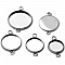Support cabochon rond 16 mm Acier Inoxydable N&deg;03 -2 Anneaux