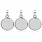 Support cabochon rond 18 mm Acier Inoxydable N&deg;04