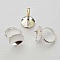 Support de bague r&eacute;glable avec plateau 4 griffes argent&eacute; N&deg;01